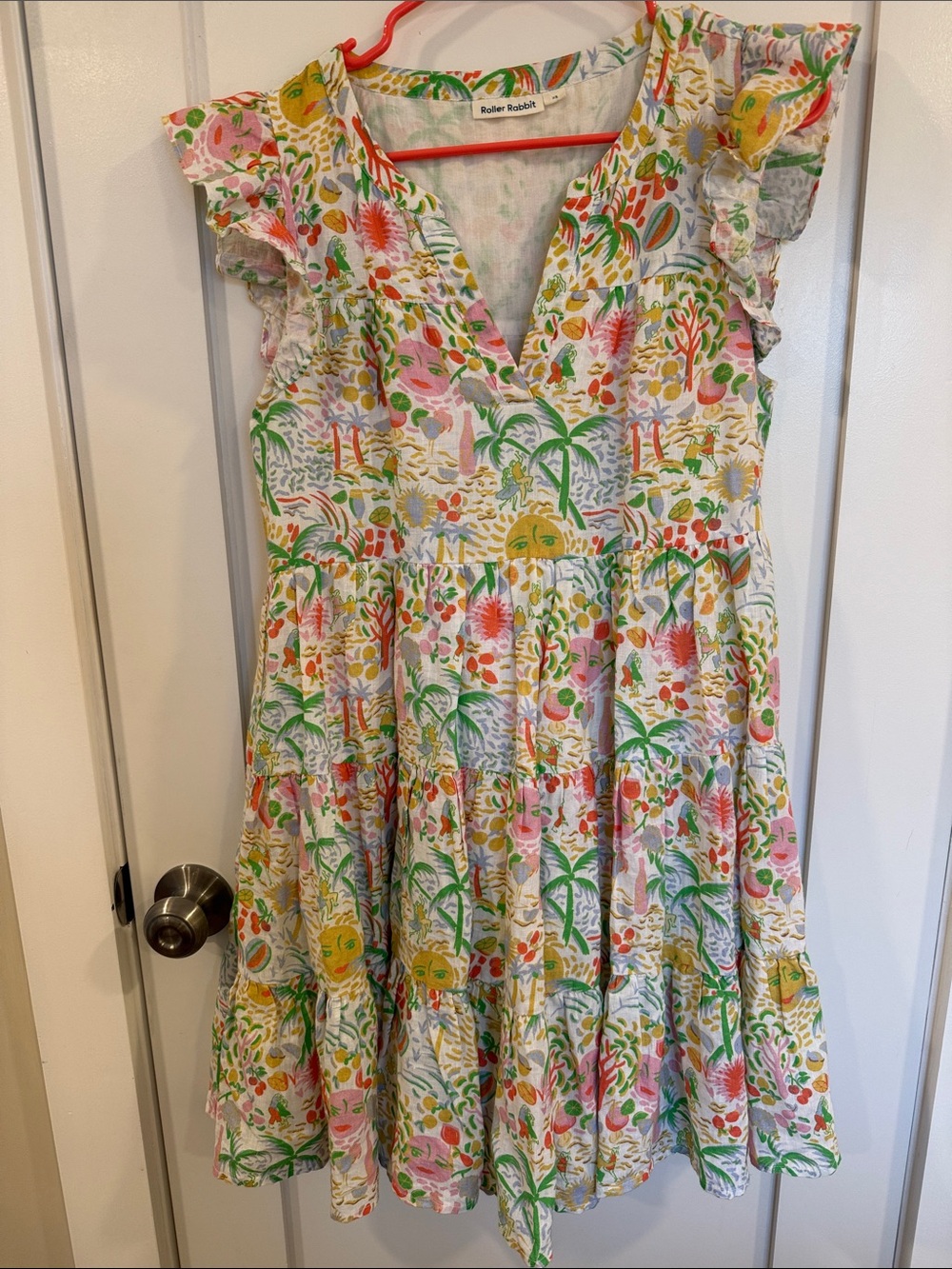 Roller Rabbit Bari Pippa Floral Ruffle Tiered Mini Dress - Picture 3 of 8